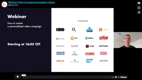 Watch this recorded webinar to find out more about personalized video.